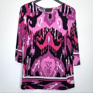 Bob Mackie Pink Printed Tunic